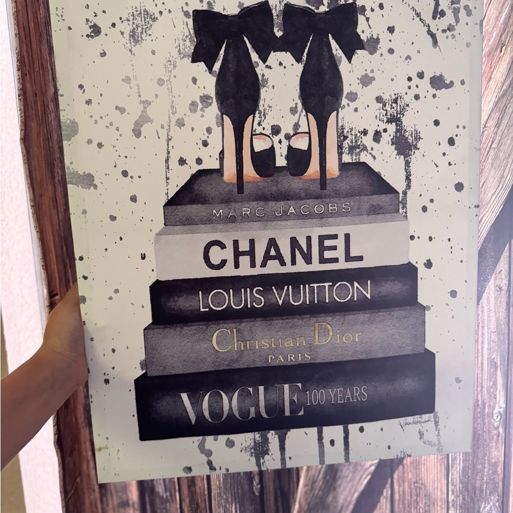 Fashion Book Stack Canvas Art